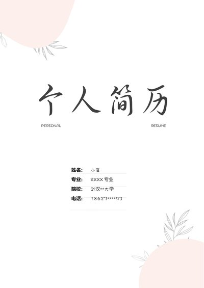 莫兰迪风简历-27