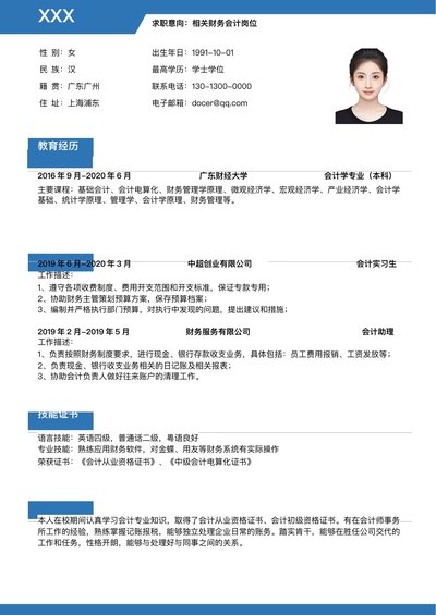 小红书爆款单页简历模板115--超级简历模板