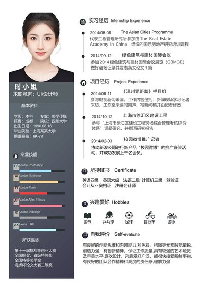 小红书爆款单页简历模板26--超级简历模板