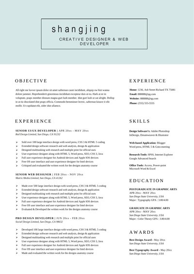 英文简历-三页03