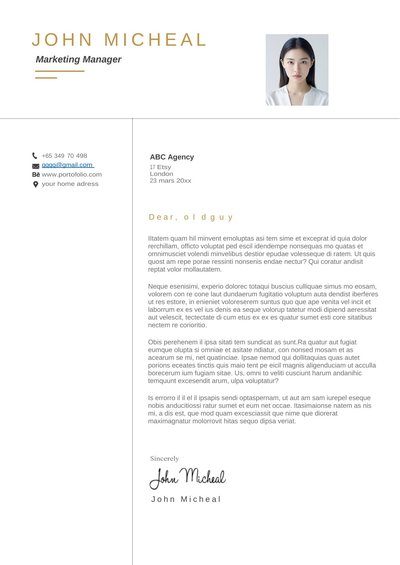 英文简历-单页01