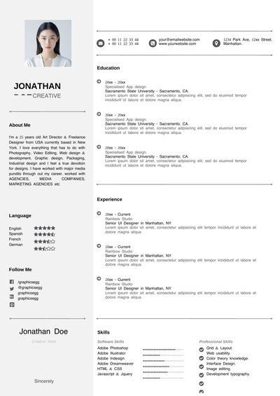 英文简历-单页04