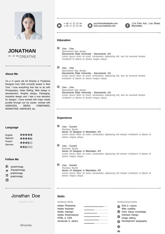 英文简历-单页04预览图