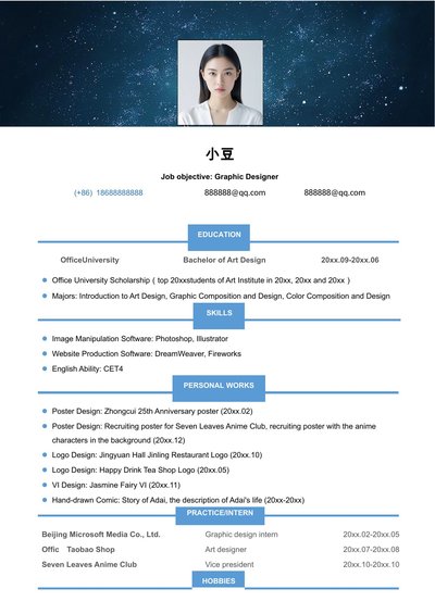 英文简历-单页08