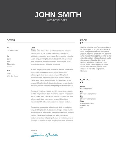 英文简历-单页23