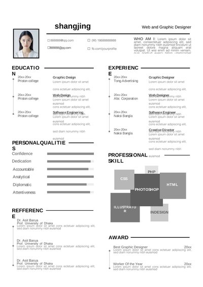 英文简历-单页32