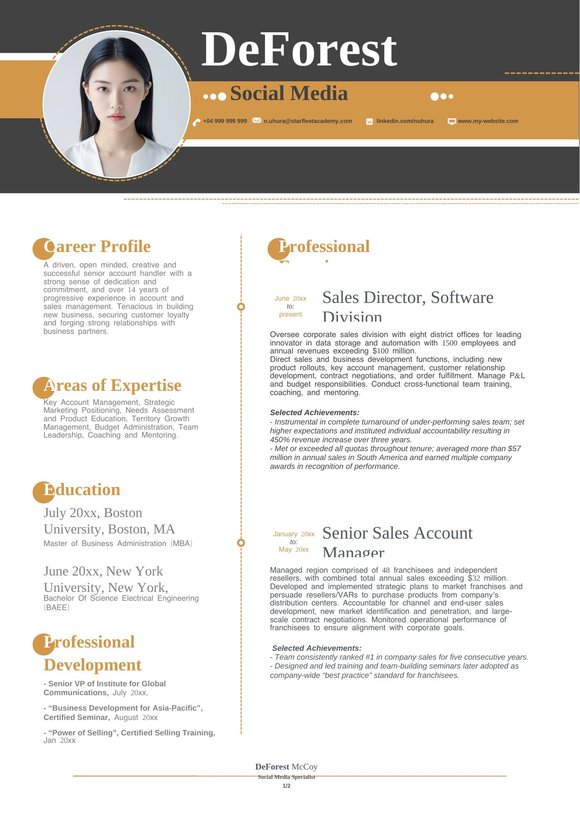 英文简历-双页01预览图