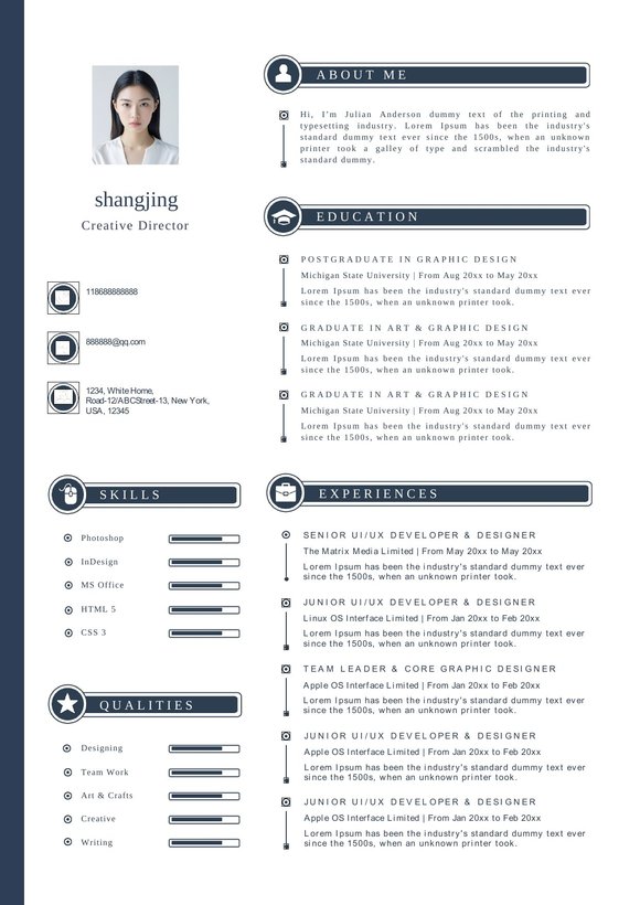 英文简历-双页02预览图