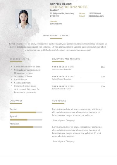 英文简历-双页08