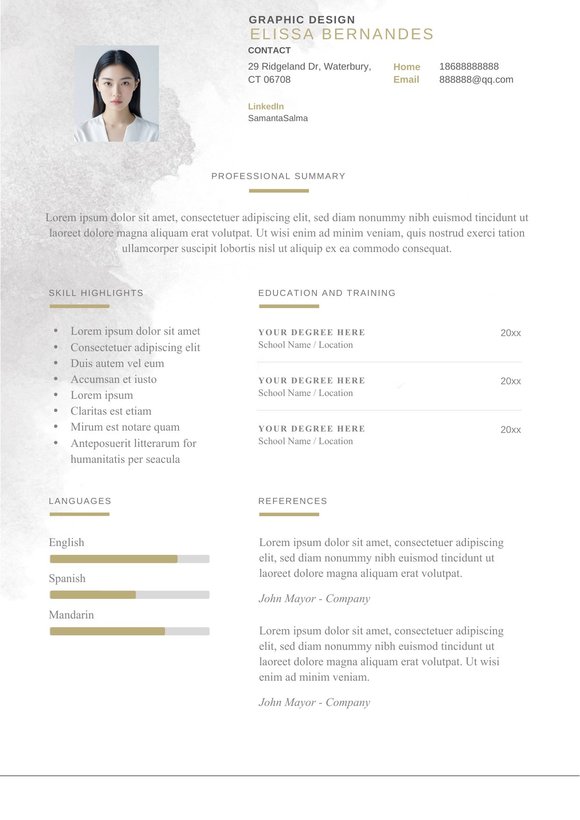 英文简历-双页08预览图