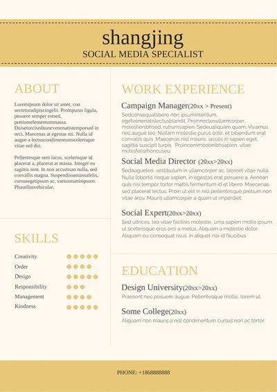 英文简历-双页09