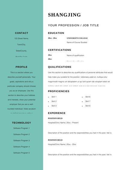 英文简历-双页10