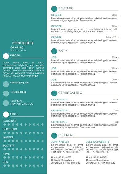 英文简历-双页11