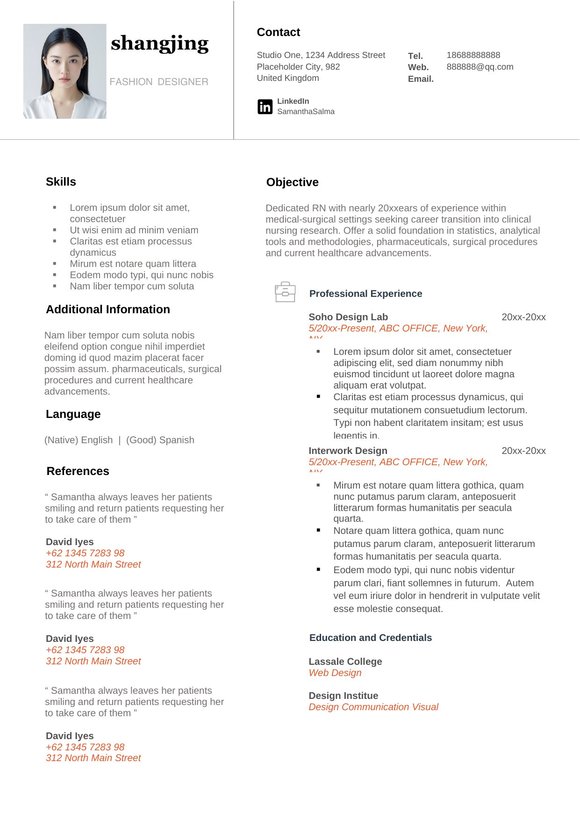 英文简历-双页12预览图