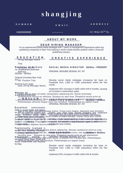 英文简历-双页17