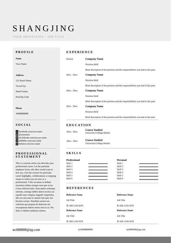 英文简历-双页20预览图
