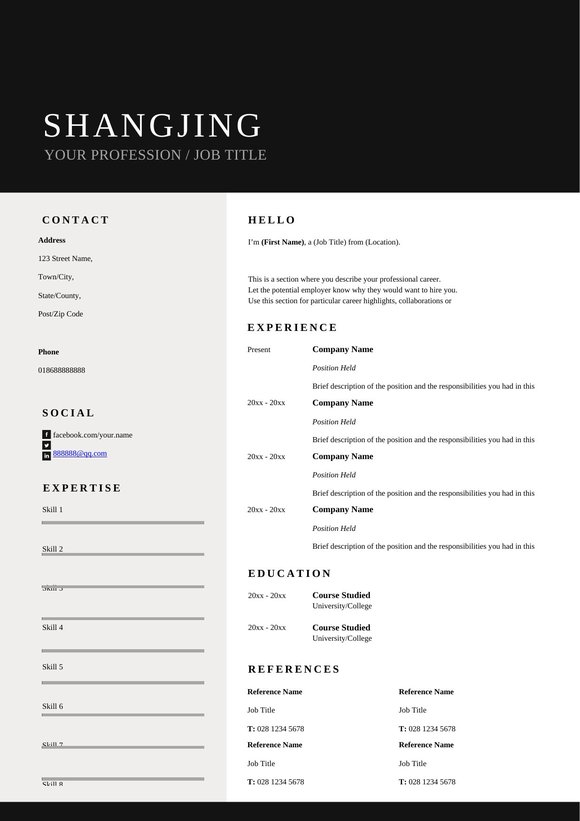 英文简历-双页23预览图