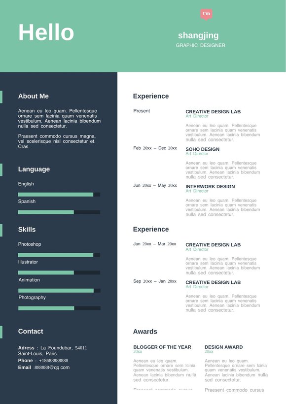 英文简历-双页32预览图