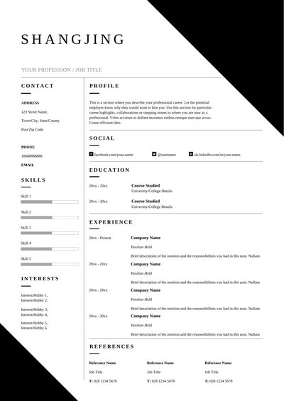 英文简历-双页37