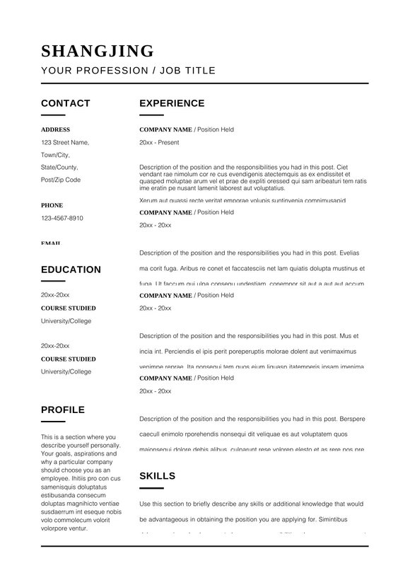 英文简历-双页41预览图