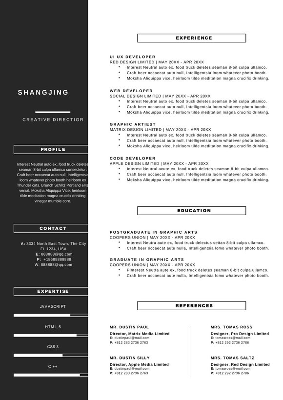 英文简历-双页42预览图