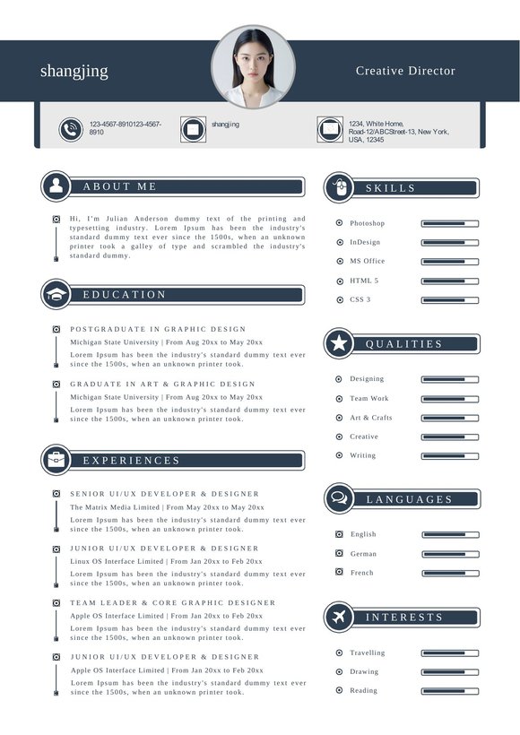 英文简历-四页03预览图
